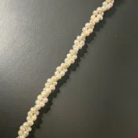 گردنبند مروارید اصل وسنگ عقیق
