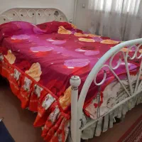 تخت آهنی کفه آهنی با دراور وکمد