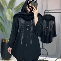 شومیز مشکی محرمی نگین دار