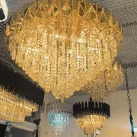 لوستر سقفی و آویز مدل لیزری کریستالی