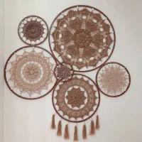 دیوار کوب ماندالا بافی دریم کچر ۶ تکه(اماده تحویل)