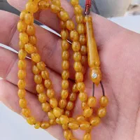 تسبیح گندمی فاتح .جمشید. کهربا