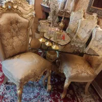 مبل استیل با ناهار خوری ۶ نفره کار جاجرود پارچه تر