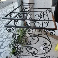 میز فرفروژه با شیشه