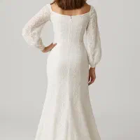 لباس مجلسی زنانه مدل یقه قایقی و پشت ماهی