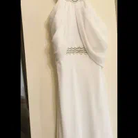 پیراهن مجلسی شیری رنگ زیبا