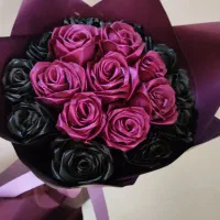 دسته گل روبانی