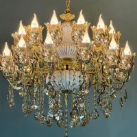 لوستر چیـ‌ـنی سفید 2‌0شعله/تعویـ‌ـض لوسترکهنه بانو