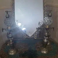 آینه و شمعدان برنجی