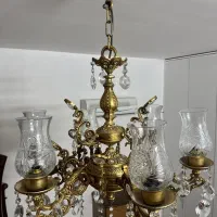 لوستر ۶ شاخه برنجی شاه عباسی یک جفت