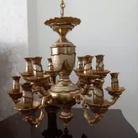 لوستر ۱۲شاخه ابکاری طلا