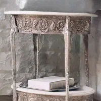 اینه شمعدان برنز روکش نقره