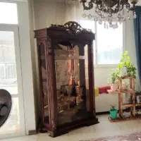 ویترین قهوه ای منبت رایگان