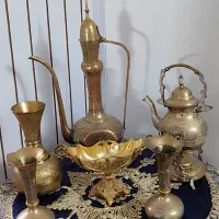 گلدان ،گلاب پاش،قوری ،همه برنجی، فروش یا معاوضه