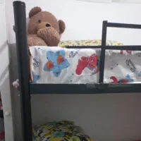 تخت دوطبقه فلزی مشکی