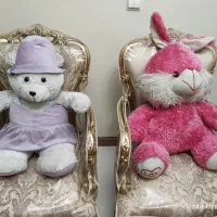 اسباب بازی عروسک خرسی و خرگوش بزرگ