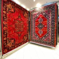 فرش ترنج قرمز درباری مشکی۱۲ متر ۹ متر ۶ متر