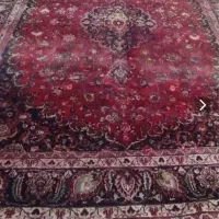 فرش دستباف قرمز عتیقه تمیز و مرتب فروشی
