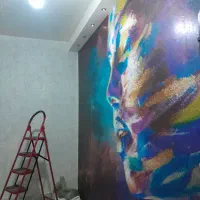 نصب کاغذ دیواری وبرچسب کابینت وکف پوش