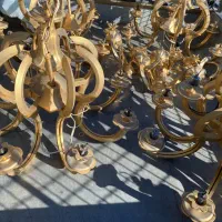 فروش و خریدار لوستر برنزی ابکاری طلا