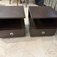 میز‌ عسلی کشودار چرخ دار ۲ عدد