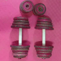 دمبل ساده بی روکش لاستیکی