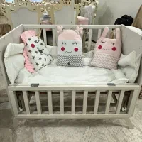 تخت کنار مادر در حد نو بسیار باکیفیت قابلیت گهواره