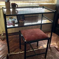میز شیشه ای و صندلی و آینه (۳ تکه)