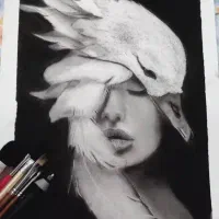طراحی چهره سیاه قلم پذیرفته میشود