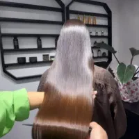 مدل کراتین ابریشم سازی شلاقی بعد شستشو 5 ساله