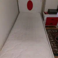 تختخواب تک نفره دوکشو با پا تختی