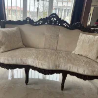 مبل استیل چوب گردو در حد نو