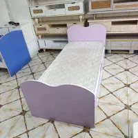 تخت و خواب یک نفره تمام ام دی اف همراه تشک