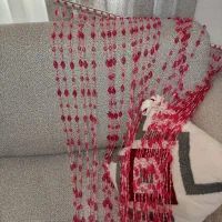پرده صورتی الماسی