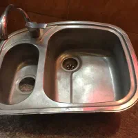 سینگ ظرفشوی دو لگنه و شیر اهرمی
