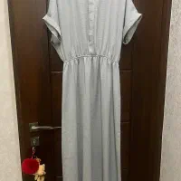 پیراهن ساحلی جنس ابرو بادی فری سایز کمر کش