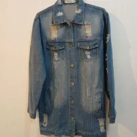 کت جین ترک زاپدارسایز لارج سایز ۳۸ تا ۴۲