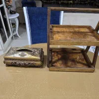 میوه خوری و شیرینی خوری دو طبقه و جا دستمالی