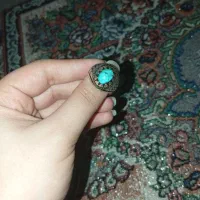 انگشتر نقره فیروزه دست کوب