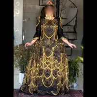 کرایه زیباترین لباس محلی سنگدوزی مدل گنبدطلایی