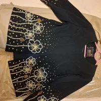 کت کرپ گرم بالا جواهر دوزی