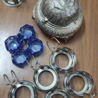 ظروف عتیقه ، قدیمی خاویار خوری،نمکدان ترازویی