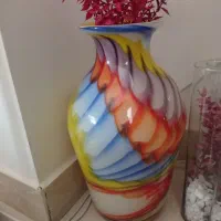 گلدان شیشه ای ابرنگی