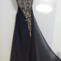 لباس شب مجلسی نگین کاری شده دست دوز