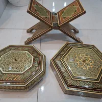 دو عدد شکلات خوری ویه رحل قرآن خاتم