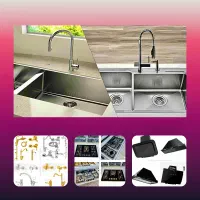فروش طلایی سینک باکسی گازتوکار رومیزی هود H9823