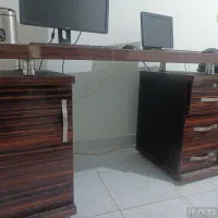 میز کانتر مدیریت ، کامپیوتر و صندلی ، هالوژن