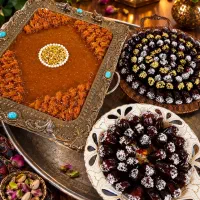 حلوا مجلسی و تزئین خرما برای مراسم ختم و یادبود