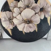 تابلو سفال . بشقاب مینا کاری
