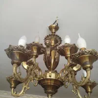 لوستر برنجی سنگین ده شاخه (فروش فوری)
